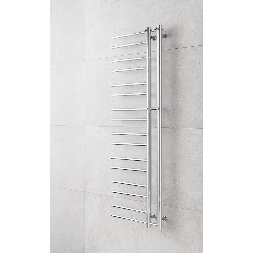 P.M.H. T2C-L - THEIA Bathroom Ladder Radiator, 352 W, 154 cm, Left-Hand, Polished Chrome