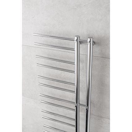P.M.H. T2C-L - THEIA Bathroom Ladder Radiator, 352 W, 154 cm, Left-Hand, Polished Chrome