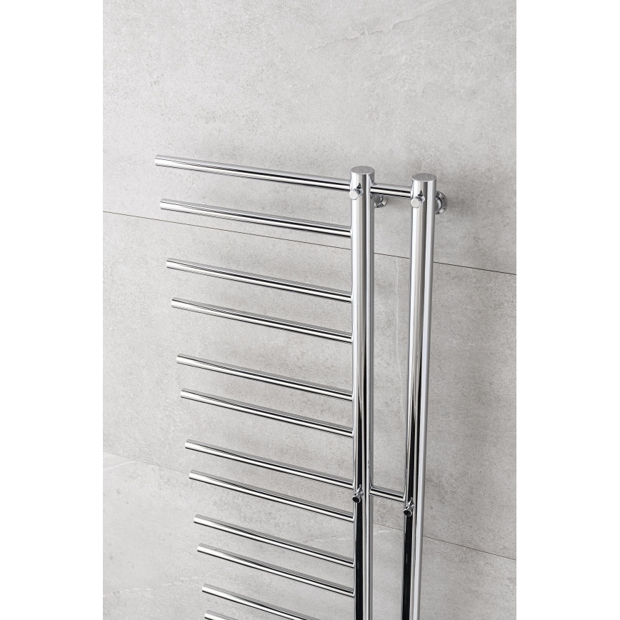 P.M.H. T2C-L - THEIA Bathroom Ladder Radiator, 352 W, 154 cm, Left-Hand, Polished Chrome