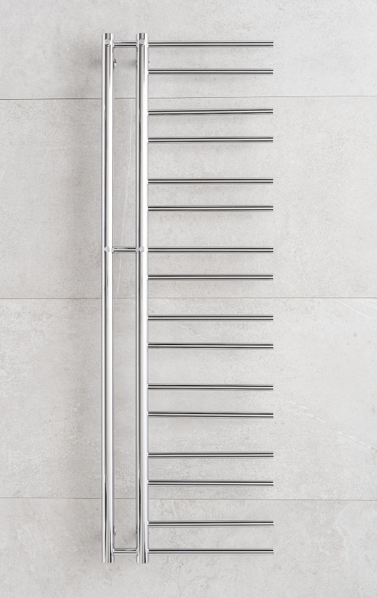 P.M.H. T2C - THEIA Bathroom Ladder Heated Towel Radiator 352 W, 154 cm, Right-hand / Polished Chrome
