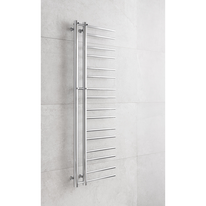 P.M.H. T2C - THEIA Bathroom Ladder Heated Towel Radiator 352 W, 154 cm, Right-hand / Polished Chrome