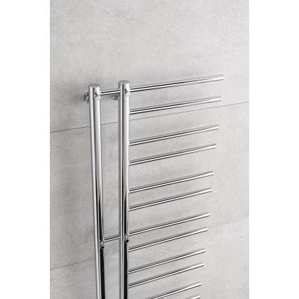 P.M.H. T2C - THEIA Bathroom Ladder Heated Towel Radiator 352 W, 154 cm, Right-hand / Polished Chrome
