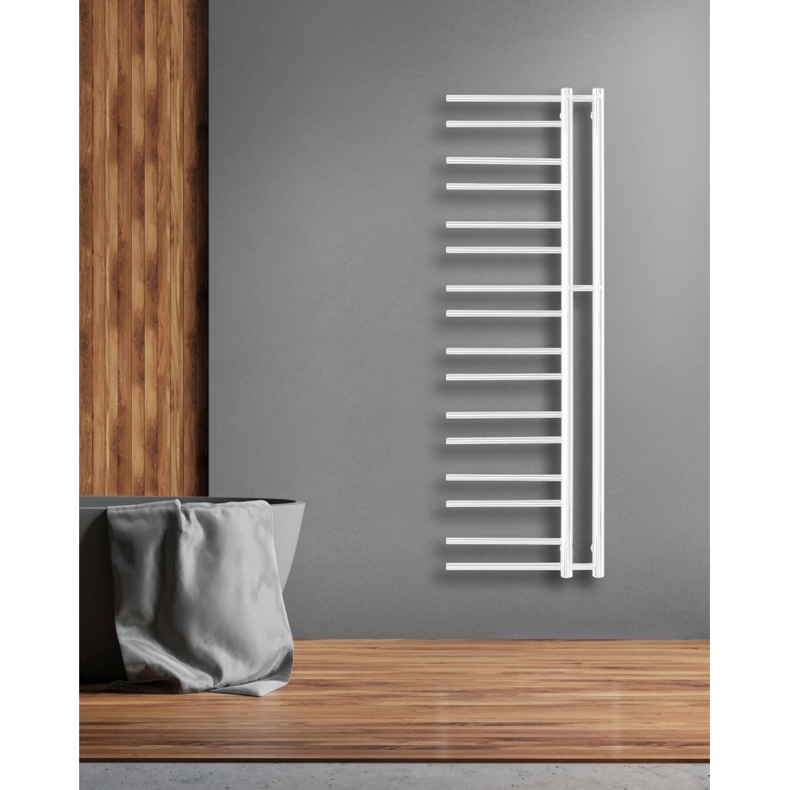 P.M.H. T2W-L - THEIA Bathroom Ladder Towel Radiator 352W 154 cm Left-hand/White