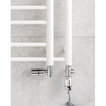 P.M.H. T2W-L - THEIA Bathroom Ladder Towel Radiator 352W 154 cm Left-hand/White