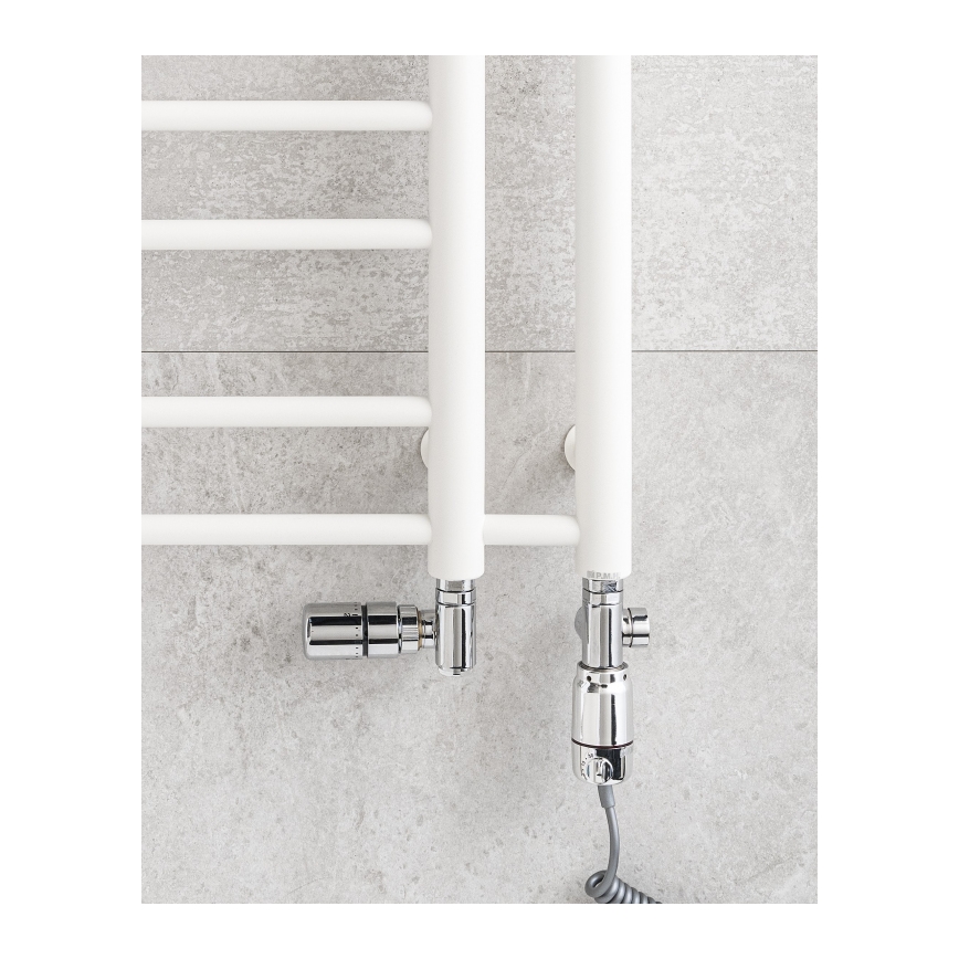 P.M.H. T2W-L - THEIA Bathroom Ladder Towel Radiator 352W 154 cm Left-hand/White