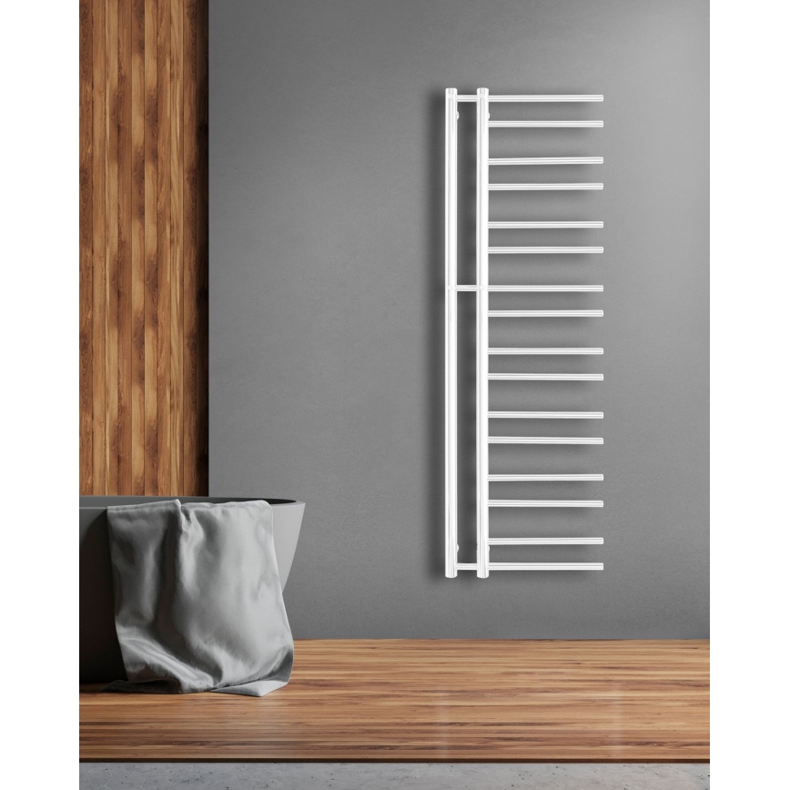 P.M.H. T2W - THEIA Heated Towel Rail 352W 154 cm Right-hand/White
