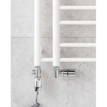 P.M.H. T2W - THEIA Heated Towel Rail 352W 154 cm Right-hand/White