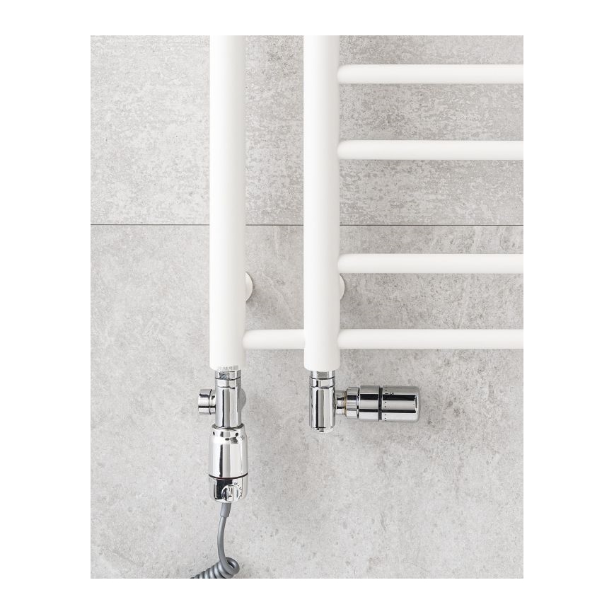 P.M.H. T2W - THEIA Heated Towel Rail 352W 154 cm Right-hand/White