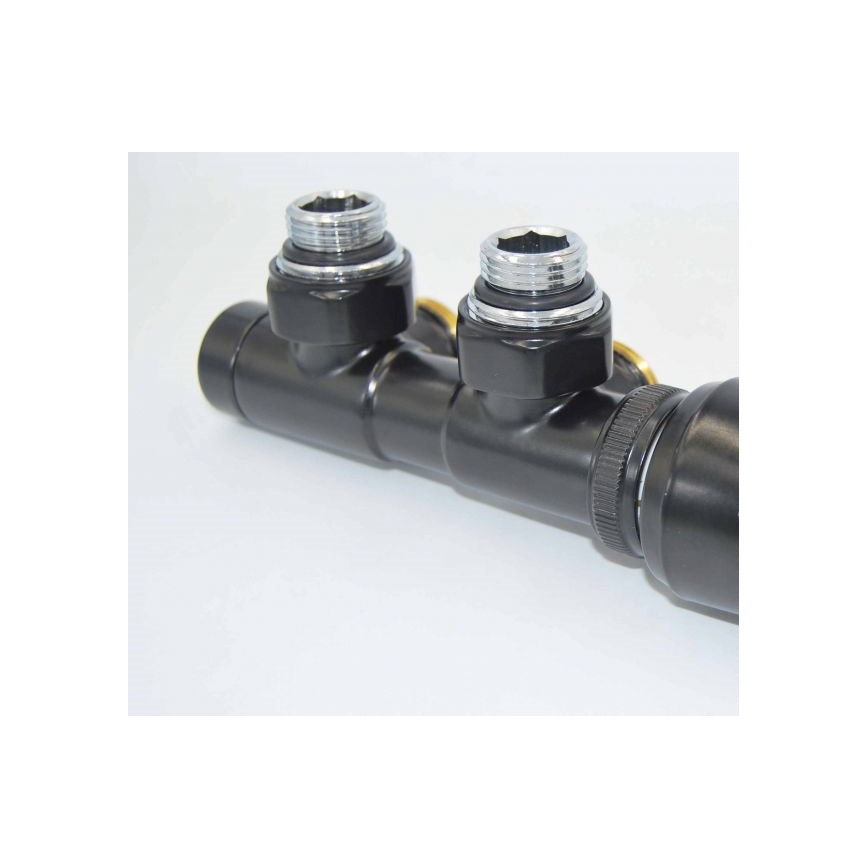 P.M.H. TERM-RB-EK - Right-hand radiator valve with TERM thermostatic head / black