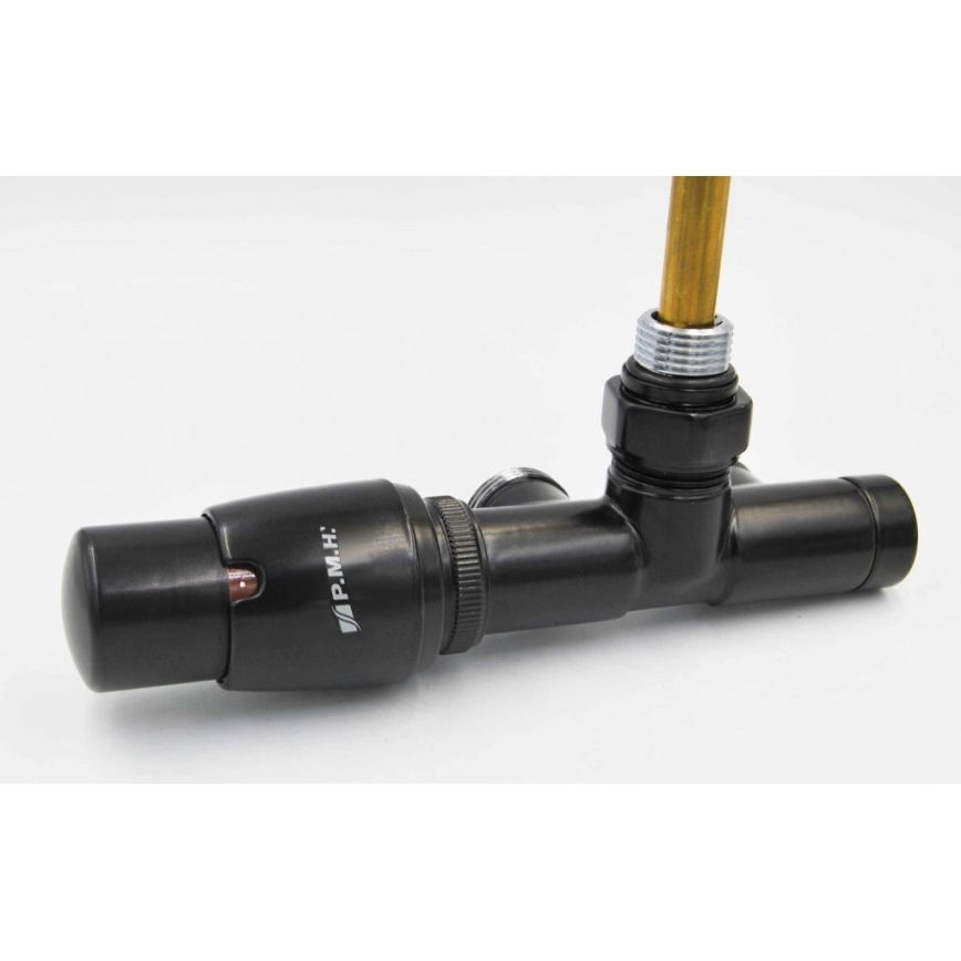 P.M.H. UNIKO-LB-EK - UNIKO Thermostatic Valve, Left-Hand / Black