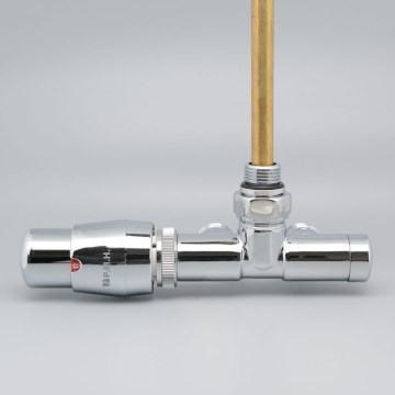 P.M.H. UNIKO-LC-EK - Left-hand UNIKO thermostatic radiator valve, polished chrome
