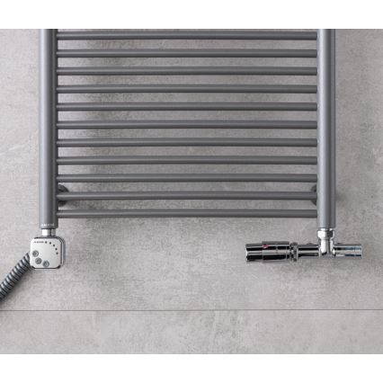 P.M.H. UNIKO-LC-EK - Left-hand UNIKO thermostatic radiator valve, polished chrome