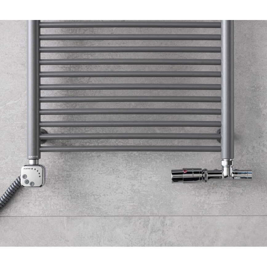 P.M.H. UNIKO-LC-EK - Left-hand UNIKO thermostatic radiator valve, polished chrome