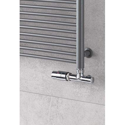 P.M.H. UNIKO-LC-EK - Left-hand UNIKO thermostatic radiator valve, polished chrome