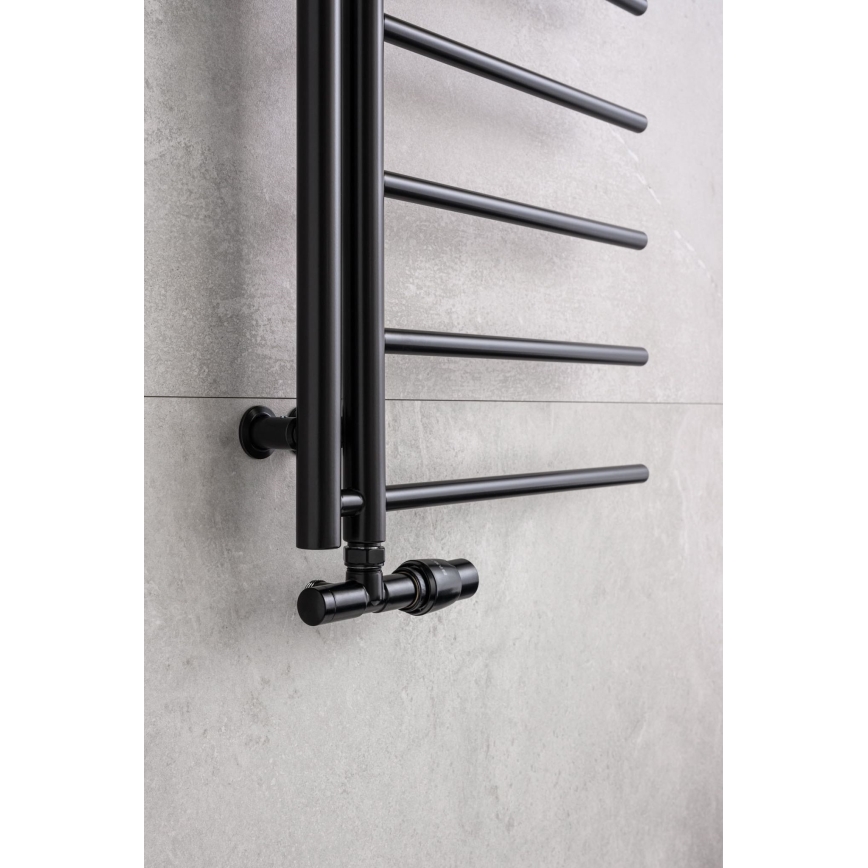 P.M.H. UNIKO-RB-EK - UNIKO thermostatic valve with UNIKO thermostatic head, right-hand/black