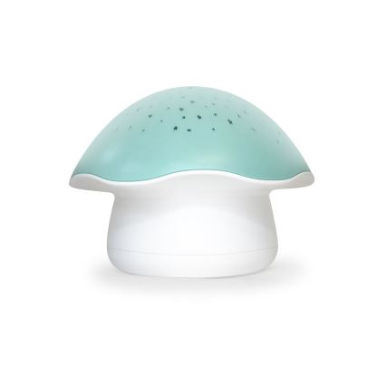 PABOBO - Projector with a melody STAR MUSHROOM 3xAA blue
