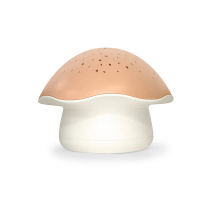 PABOBO - Projector with melody STAR MUSHROOM 3xAA salmon pink