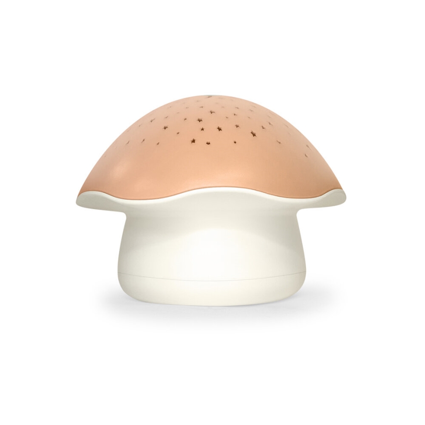 PABOBO - Projector with melody STAR MUSHROOM 3xAA salmon pink