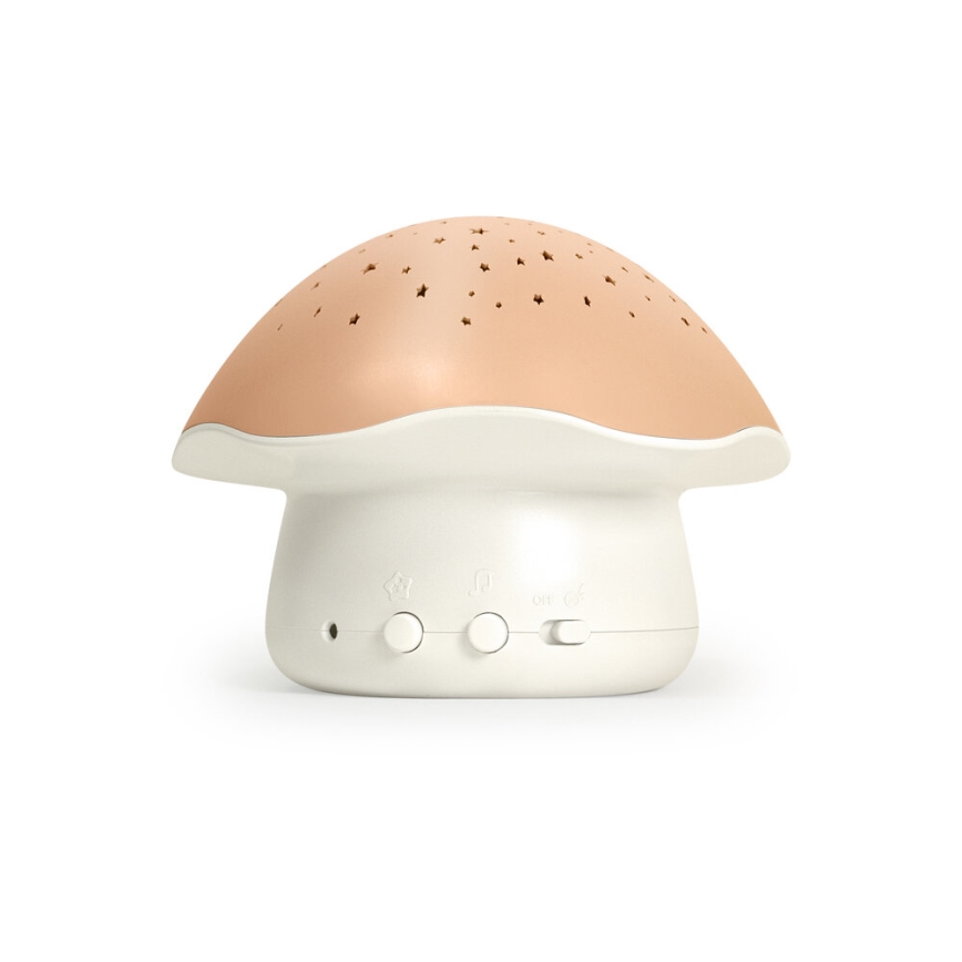 PABOBO - Projector with melody STAR MUSHROOM 3xAA salmon pink