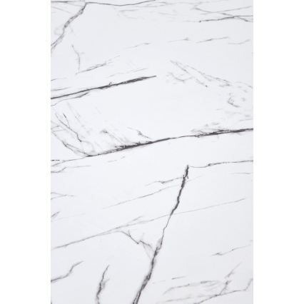 PACIS dining table, white marble effect/white