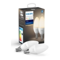 PACK 2x LED Dimmable bulb Philips Hue WHITE E14/5,5W/230V 2700K