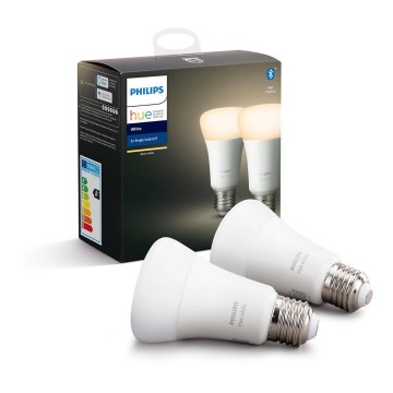 PACK 2x LED Dimmable bulb Philips Hue WHITE E27/9W/230V 2700K