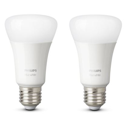 PACK 2x LED Dimmable bulb Philips Hue WHITE E27/9W/230V 2700K