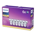 PACK 6x LED Bulb Philips GU10/4,6W/230V 2700K