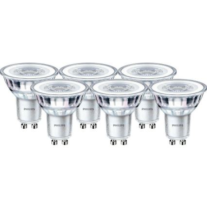 PACK 6x LED Bulb Philips GU10/4,6W/230V 2700K