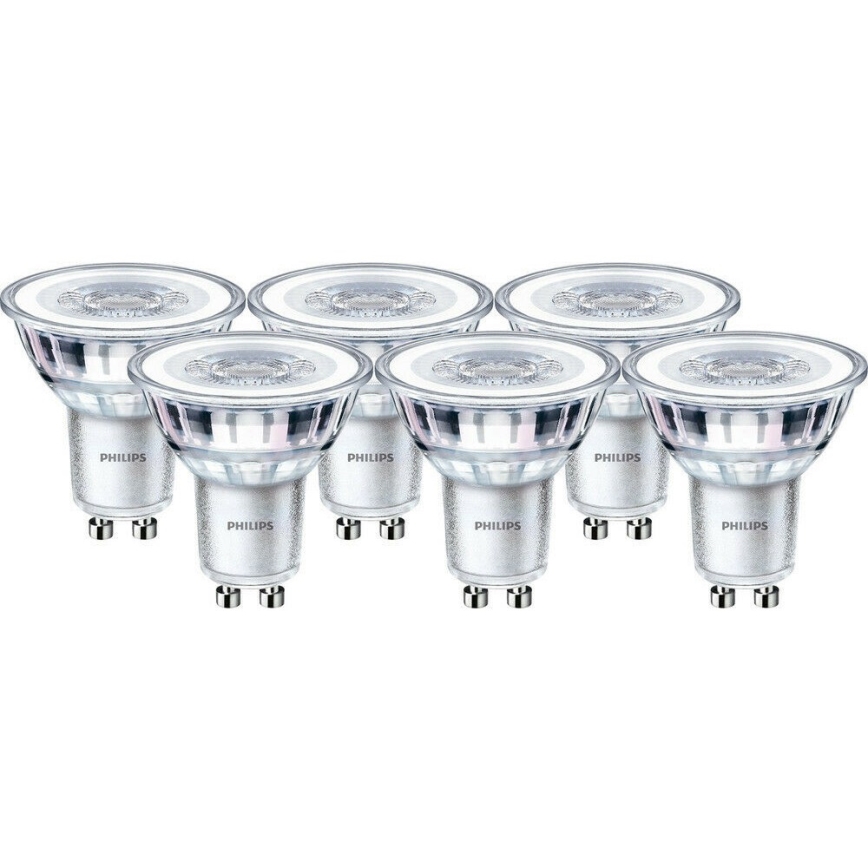 PACK 6x LED Bulb Philips GU10/4,6W/230V 2700K