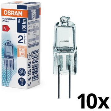 Pack of 10 HALOSTAR oven bulbs G4/10W/12V 2700K - Osram