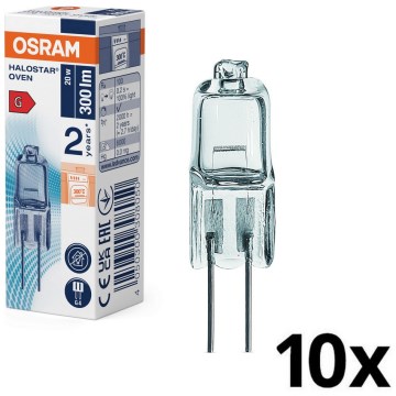 Pack of 10 HALOSTAR oven bulbs G4/20W/12V 2700K - Osram