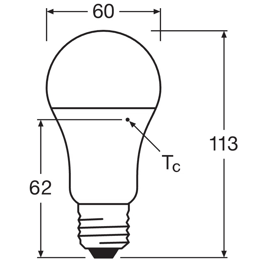 Pack of 10 LED bulbs CLASSIC A75 E27/10W/230V 2700K - Osram