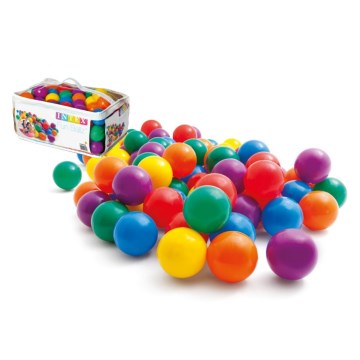 Pack of 100 plastic balls, 6.5 cm diameter