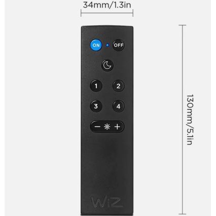 Set of 2 Dimmable A60 LED Bulbs, E27, 9W, 230V, 2700K Warm White, Wi‑Fi + Remote Control - WiZ