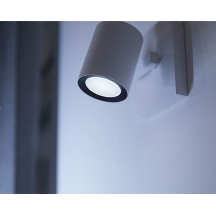 Set of 2 Philips Hue White Ambiance GU10 dimmable LED bulbs, 4.2W/230V, 2200–6500K + Hue Bridge