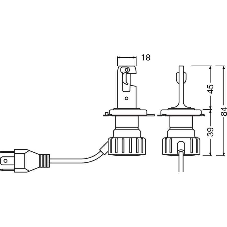 Pack of 2 LED car bulbs NIGHT BREAKER VINTAGE H4 P43T/20W/12V 3000K - Osram