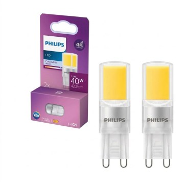 Pack of 2 Philips G9 LED Bulbs, 3.2 W / 230 V, 4000 K