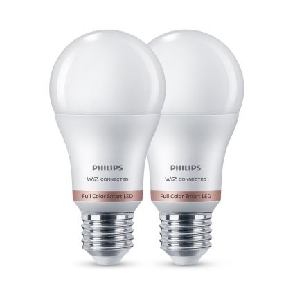 SET 2x LED RGB dimmable bulbs Philips SMART A60 E27/8,5W/230V 2200-6500K