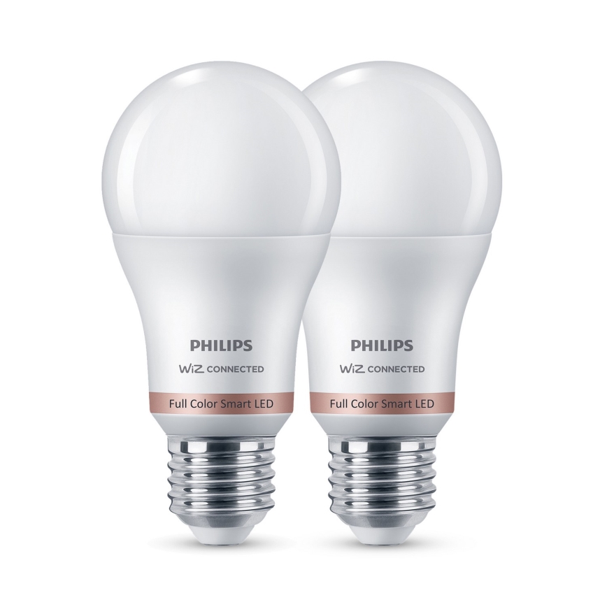 SET 2x LED RGB dimmable bulbs Philips SMART A60 E27/8,5W/230V 2200-6500K