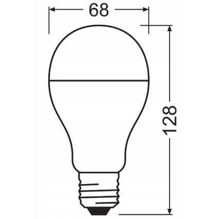 Pack of 2 VALUE CLASSIC LED Bulbs E27/19W/230V 2700K - Osram