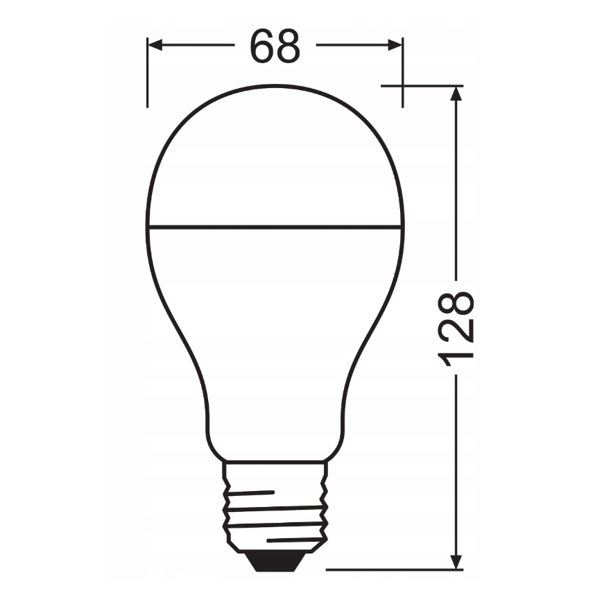 Pack of 2 VALUE CLASSIC LED Bulbs E27/19W/230V 2700K - Osram