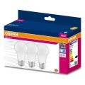 Pack of 3 A60 LED Bulbs E27/8.5W/230V 6500K - Osram