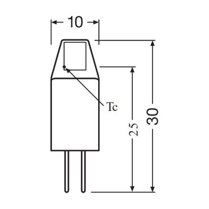 Pack of 5 LED G4 Micro Pin Bulbs, 1W, 12V, 2700K - Osram