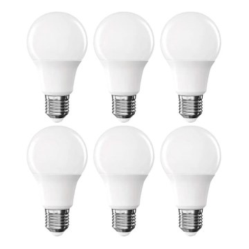 Pack of 6 A60 LED Bulbs E27/8.8W/230V 4000K