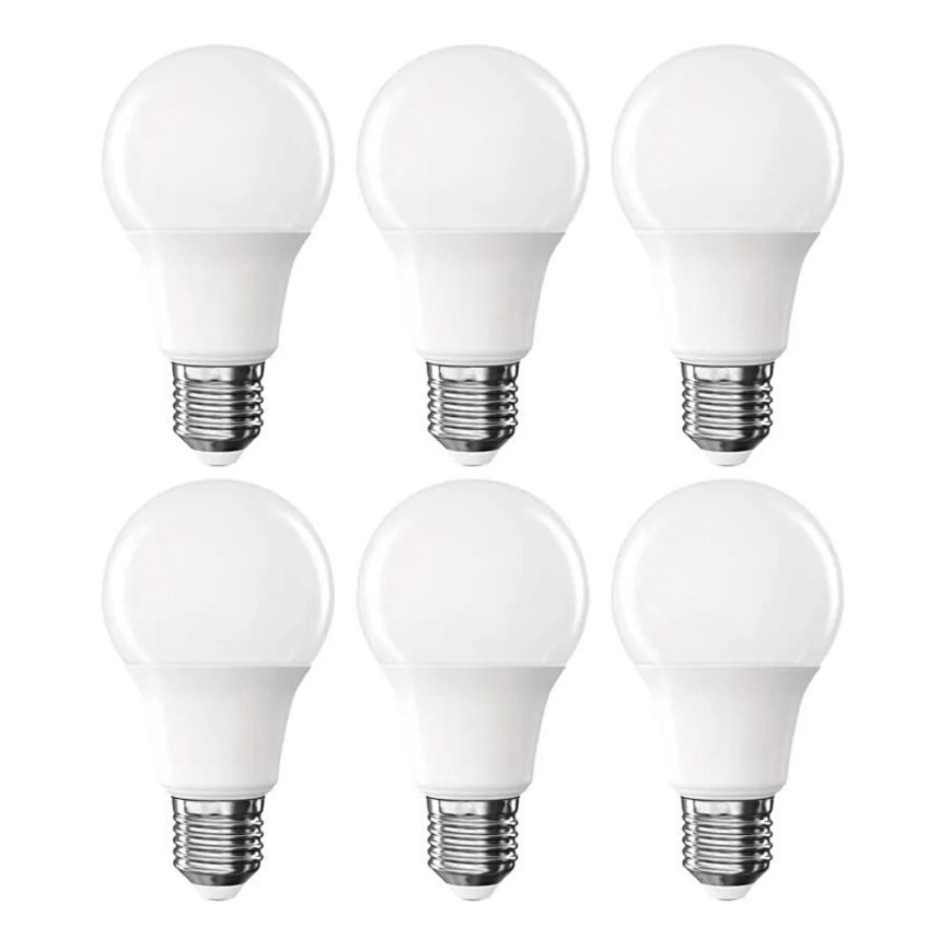 Pack of 6 A60 LED Bulbs E27/8.8W/230V 4000K