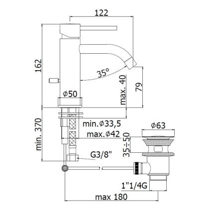 Paffoni - Basin mixer + pop-up drain LIGHT White