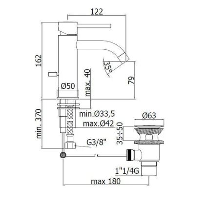 Paffoni - Basin mixer + pop-up waste LIGHT polished chrome