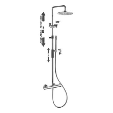 Paffoni - BIRILLO Thermostatic Shower System, Polished Chrome