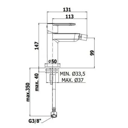 Paffoni - CANDY Bidet Mixer Tap, Polished Chrome